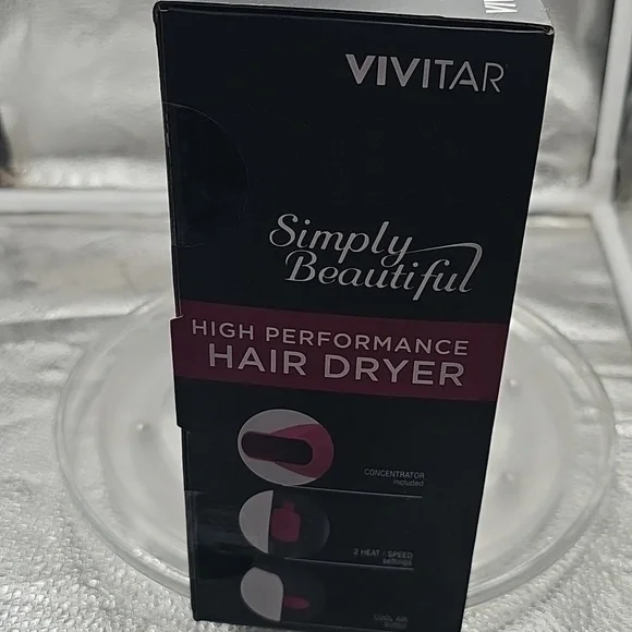 H Vivitar Simply Beautiful 1875 Watts Pink Black Ionic Tourmaline Hair Dryer NIB - Picture 5 of 7